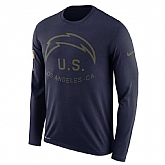 Men's Los Angeles Chargers Nike Salute to Service Sideline Legend Performance Long Sleeve T-Shirt Navy,baseball caps,new era cap wholesale,wholesale hats